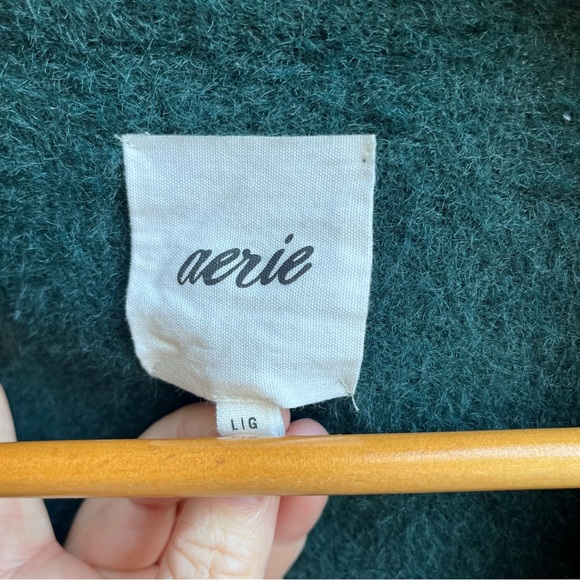 Aerie Deep Green Ribbed Women's Sweater - Picture 2 of 4